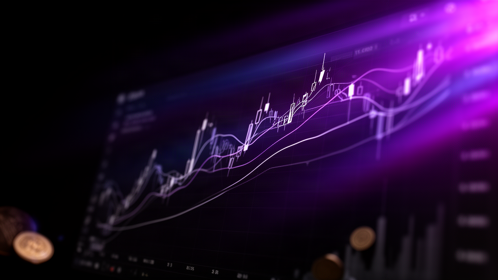 Трейдер смотрит на график с индикатором RSI на мониторе